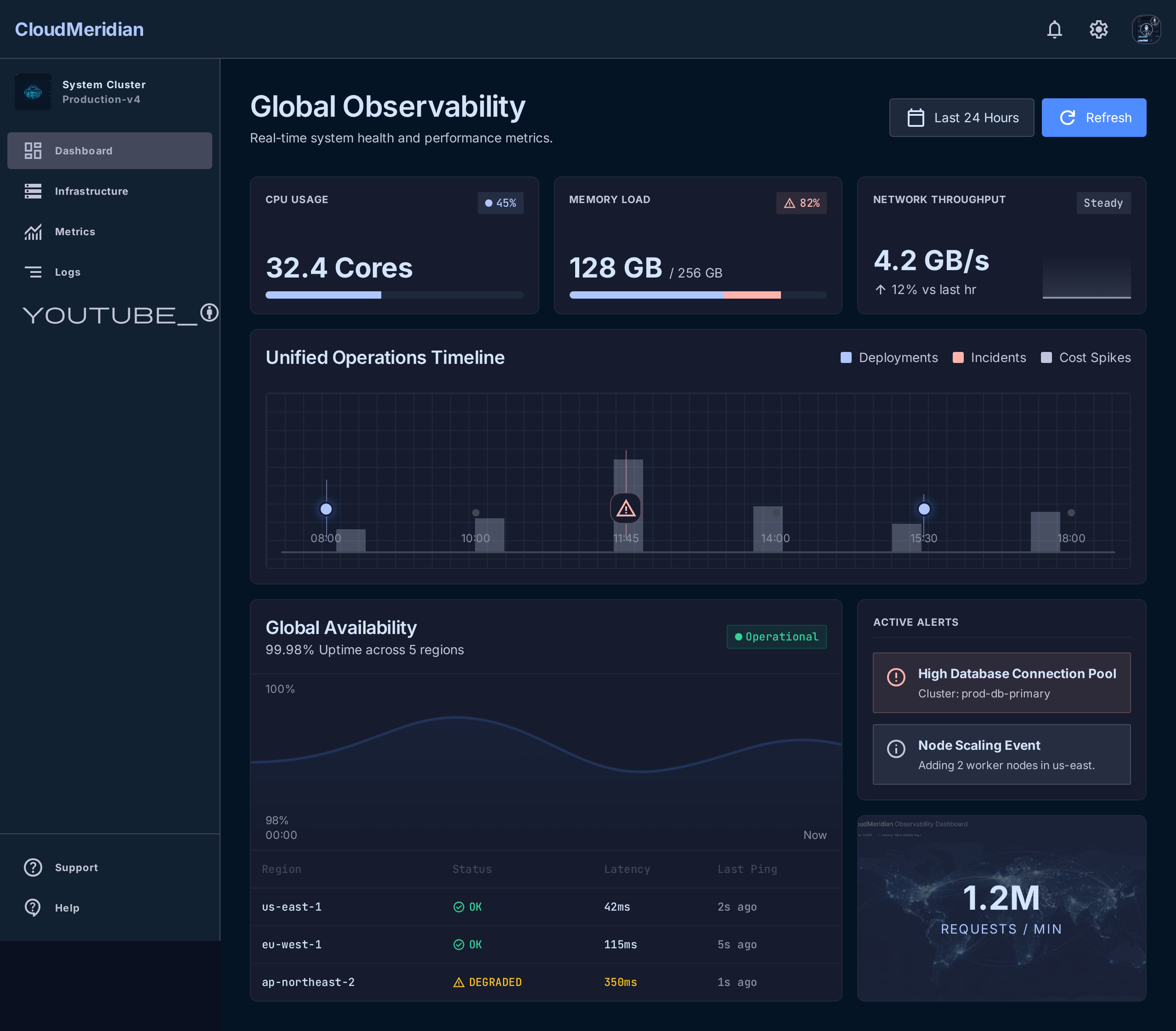 CloudMeridian product screenshot