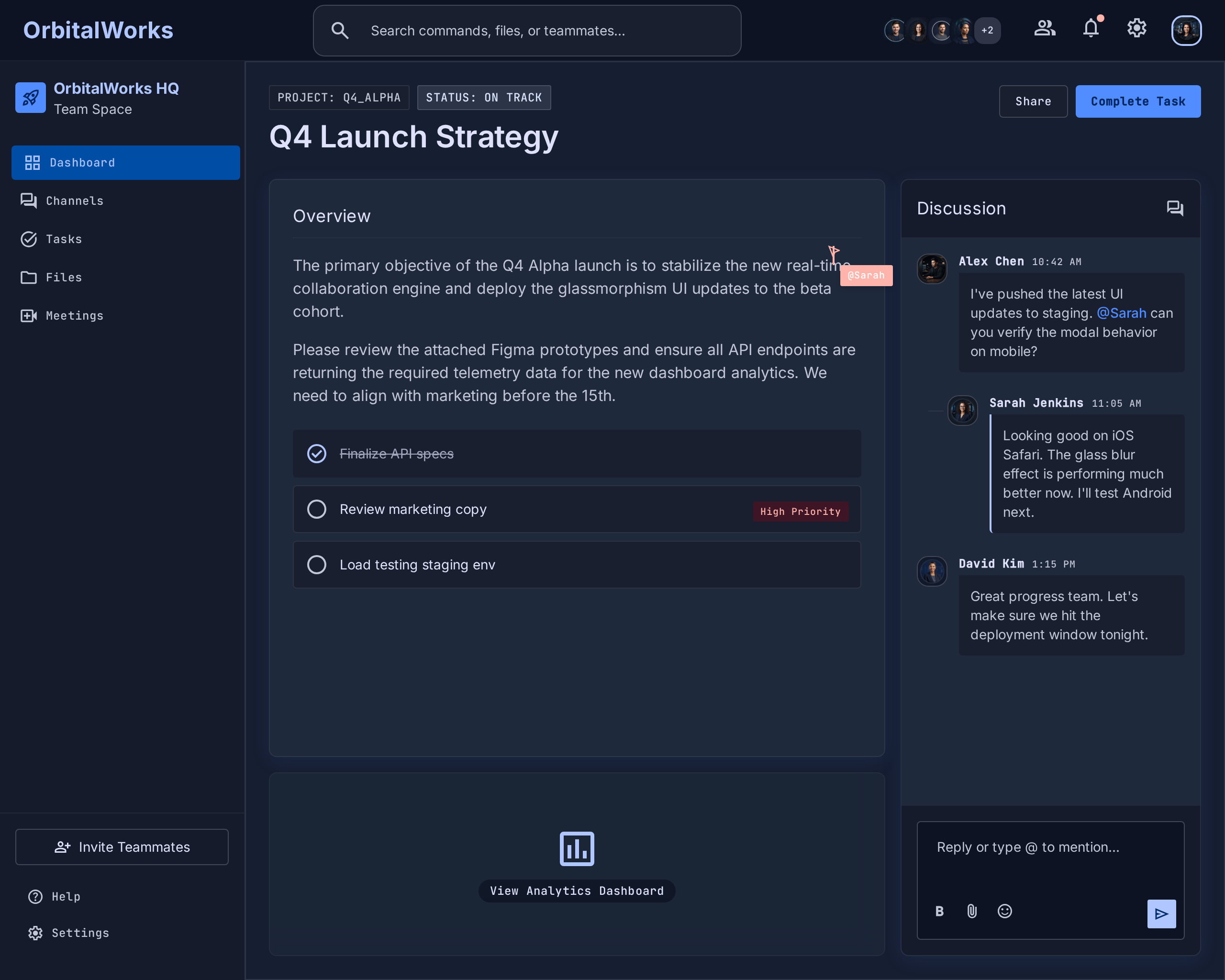 OrbitalWorks product screenshot