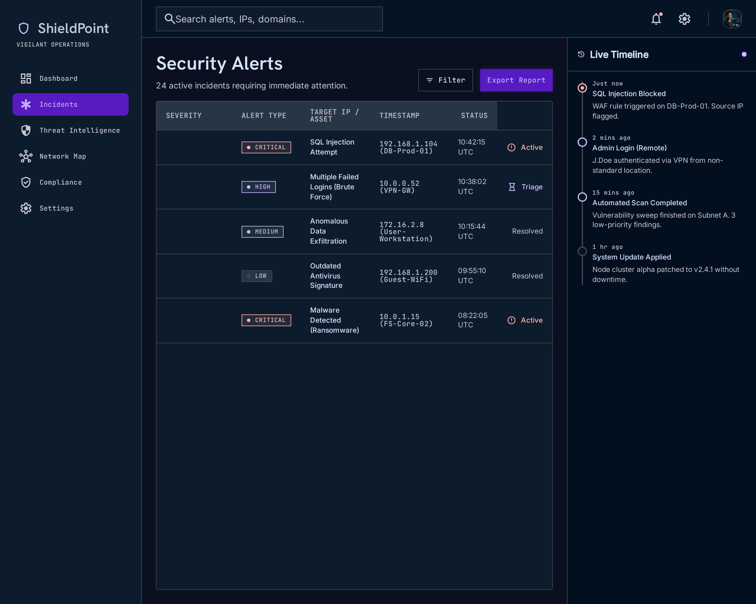 ShieldPoint product screenshot